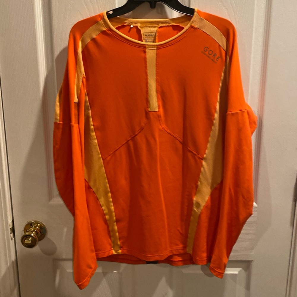 GORE running where size L. Orange long sleeve.